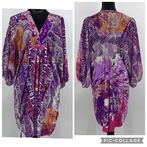 Save The Queen Retro Mini Beach Sun Dress Purple Size XS